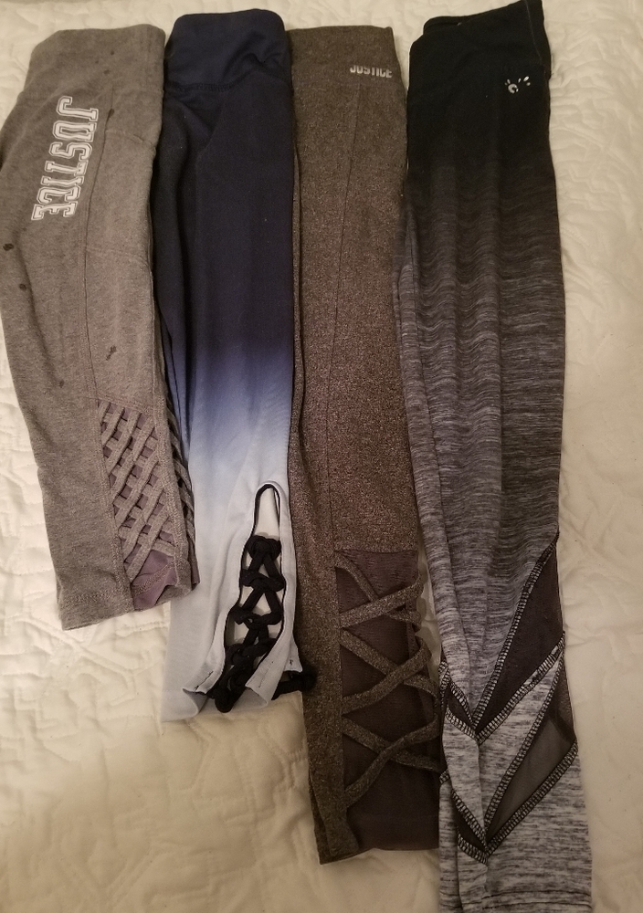 Bundle of 4 Justice for girls active leggings